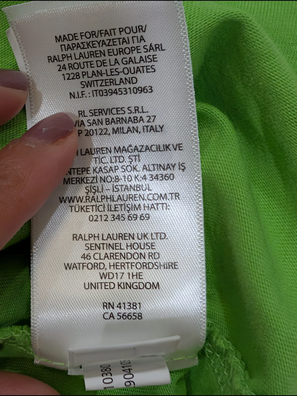 Ralph Lauren T-shirt XL 18/20 green. Iconic Blue Pony